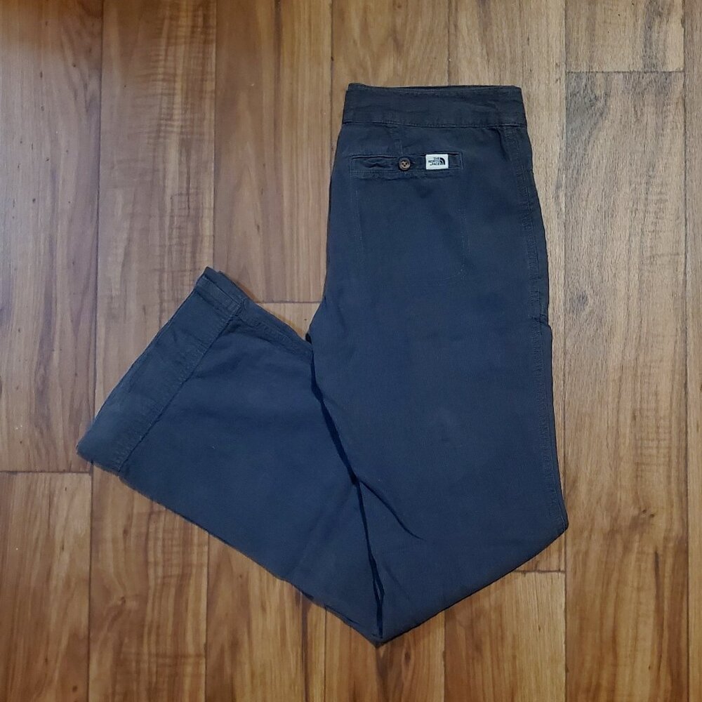 Women's THE NORTH FACE Linen Gray Boot Cut Pants Sz 6 EUC
